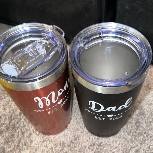 Mom & Dad Est. 2023 Tumblers - Picture 2 of 9